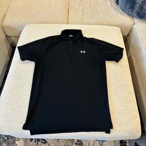 Under Armour Polo: Size Medium, Black, Used & Good Condition